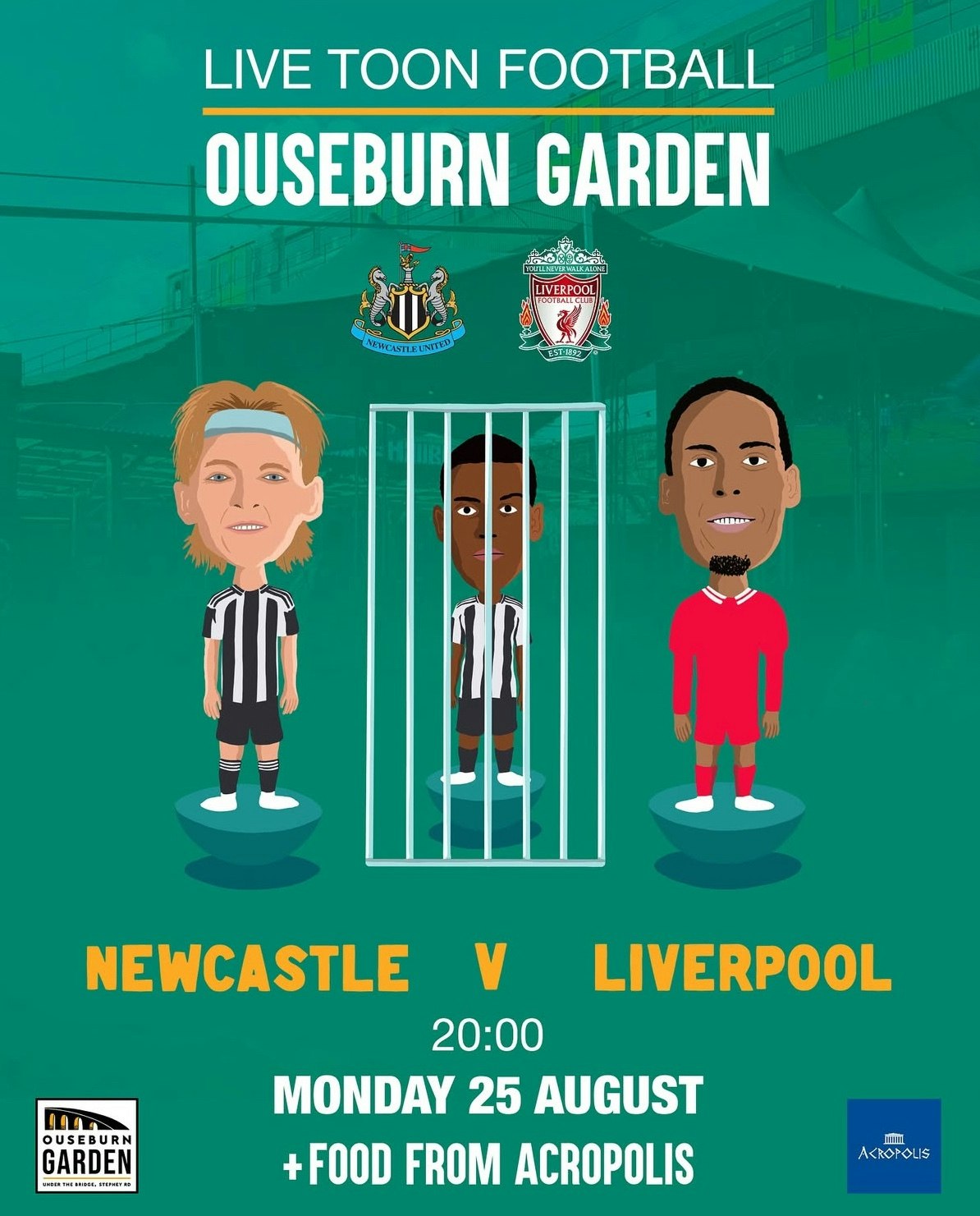 Newcastle vs Liverpool @ Ouseburn Garden