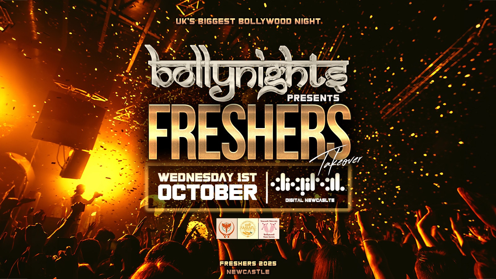 Newcastle Bollynights – Freshers Takeover | Wednesday 1st October | Digital Main Room