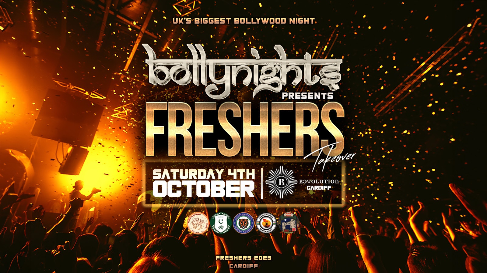 Cardiff Bollynights – Freshers Takeover | Saturday 4th October | Revolution Cardiff