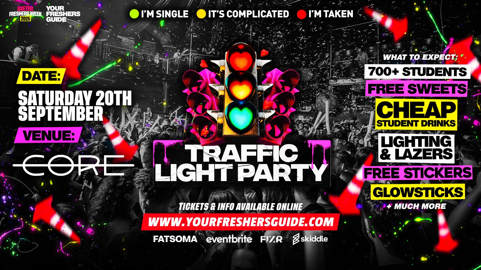 Traffic Light Party | Exeter Freshers 2025 – First 200 Tickets SOLD OUT!