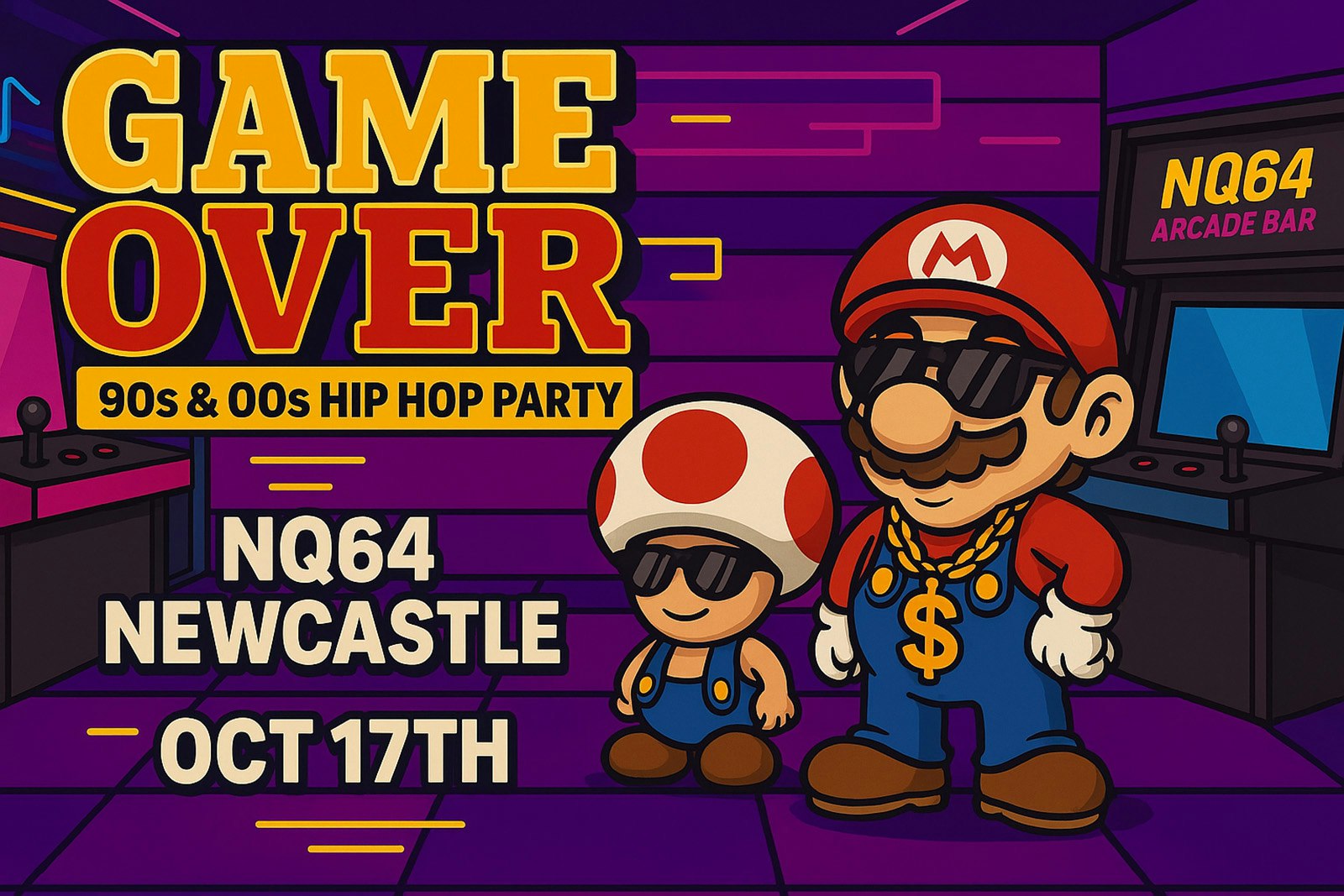 Game Over: 90s & 00s Hip Hop Party At NQ64 (Newcastle)