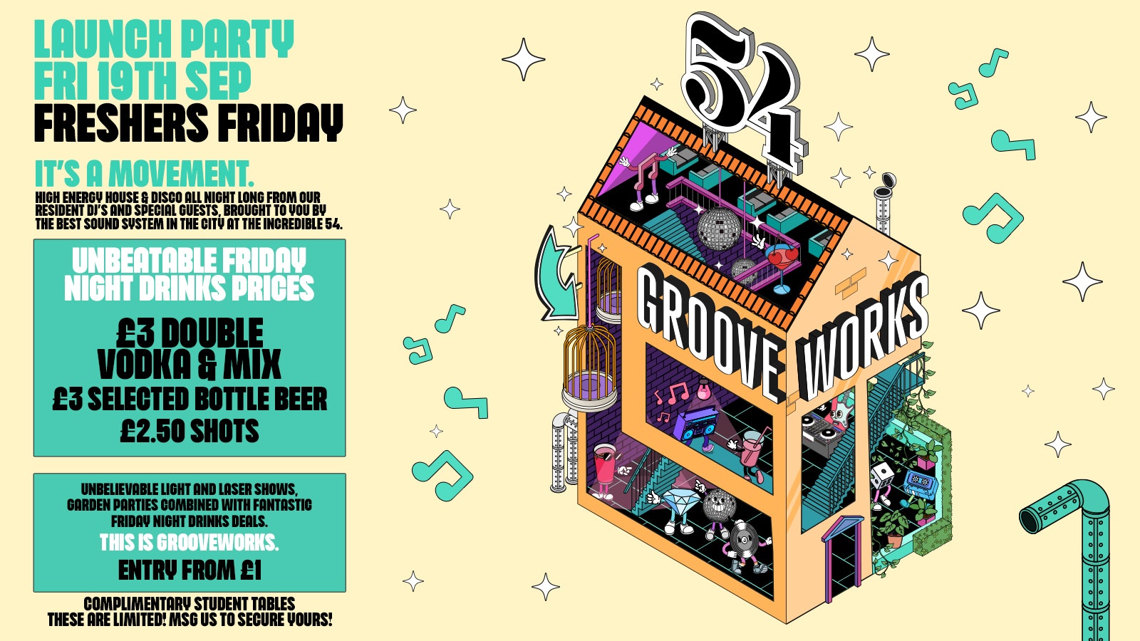 GROOVEWORKS 🪅🎶🪩 BRAND NEW FRIDAY NIGHTS @ 54