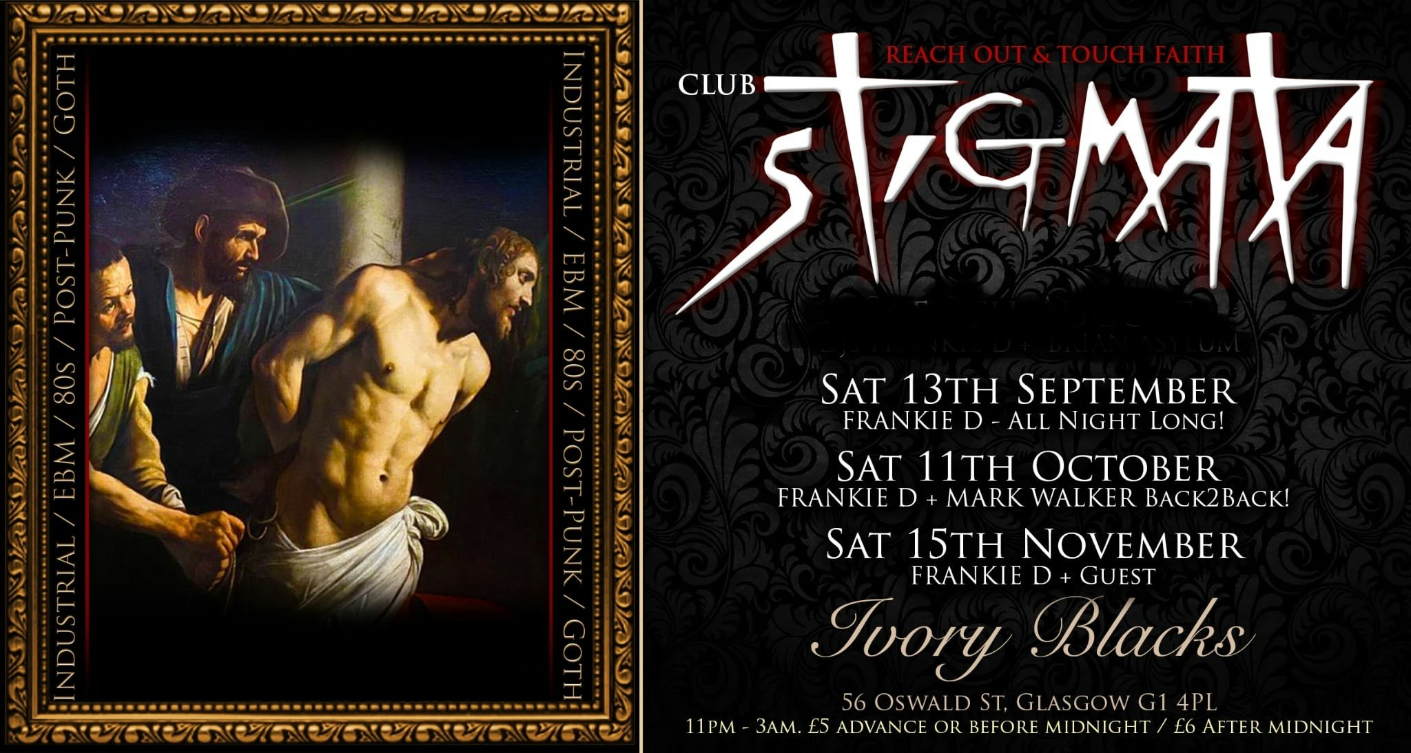 CLUB STIGMATA – September with DJ Frank D – all Night Long!