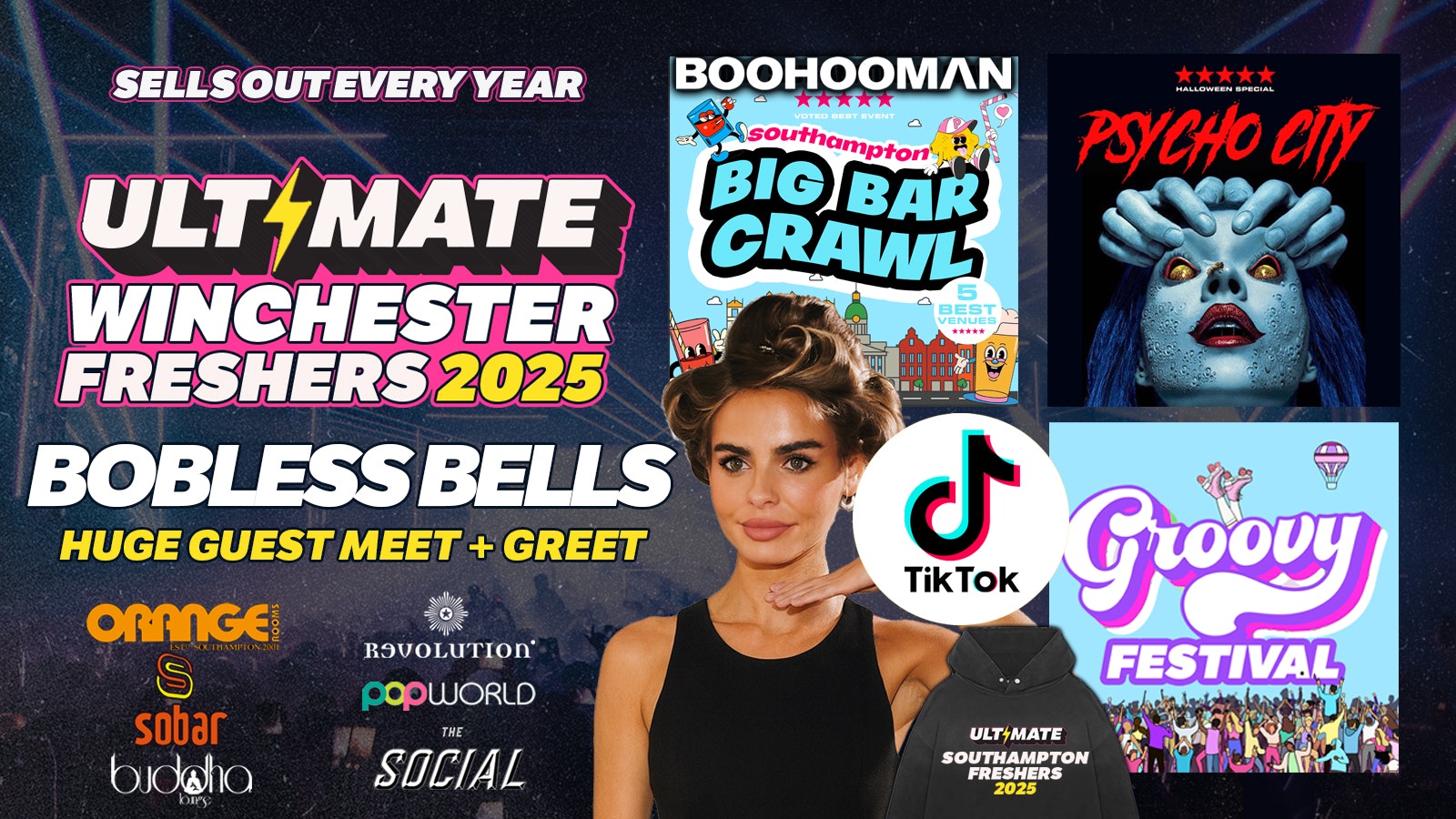ULTIMATE WINCHESTER FRESHERS ⚡ 🚨 FINAL 150 TICKETS! 🚨 presents BOBLESS BELLS! Tiktok Sensation 📸