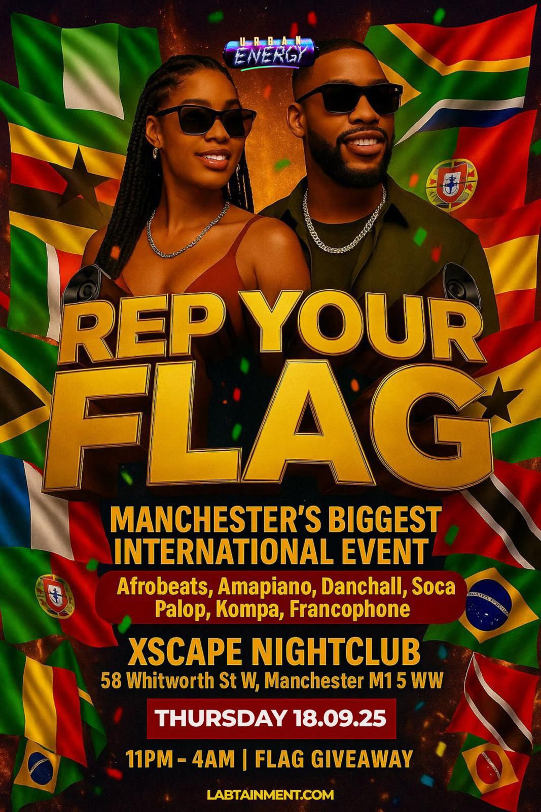 REP YOUR FLAG at Xscape Manchester, Manchester on 18th Sep 2025 | Fatsoma