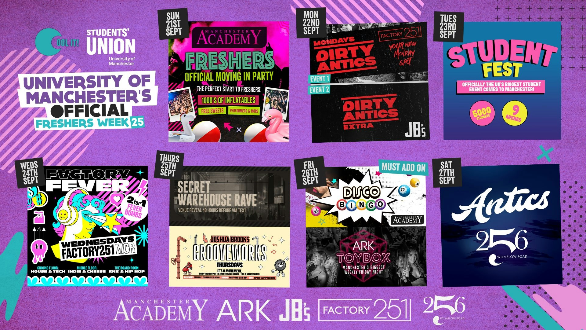 UNIVERSITY OF MANCHESTER’S OFFICIAL All Access Freshers Wristband 2025 🎟️ ‼️ 81% SOLD OUT ‼️