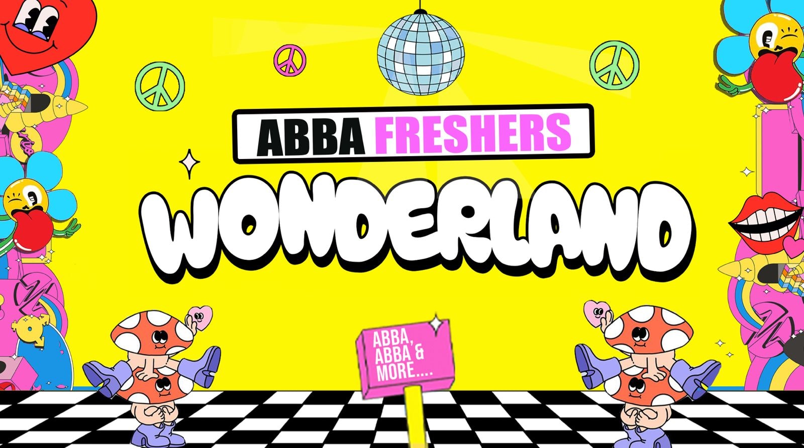 Freshers Move in Party 📦 Lancaster Freshers Abba Wonderland🌈 ☮️✌️