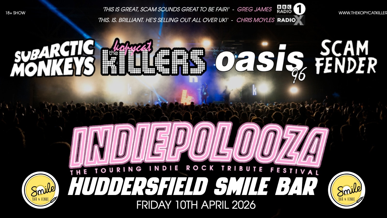 “Indiepalooza Festival – Kopycat Killers v Scam Fender v Subarctic Monkeys v Oasis 96”