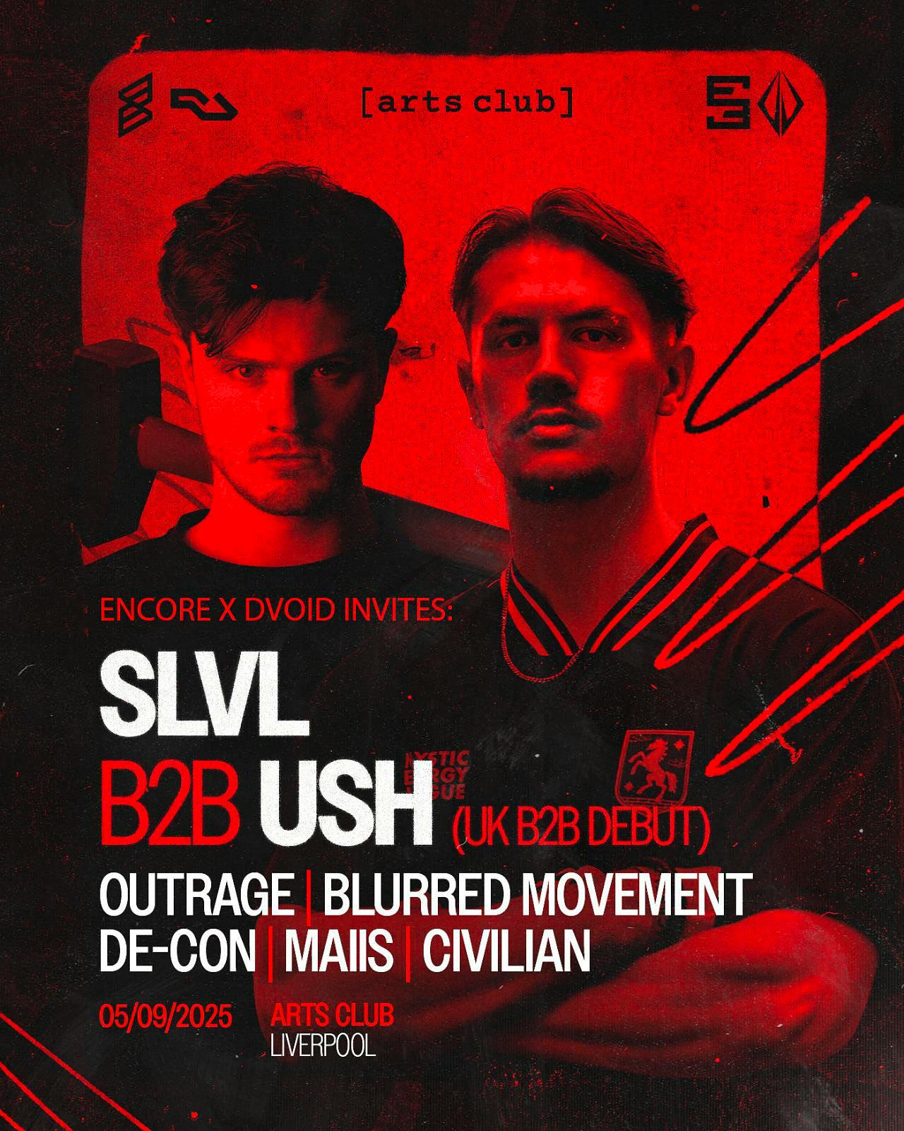 Dvoid x Encore Presents: SLVL B2B USH | Arts Club Liverpool