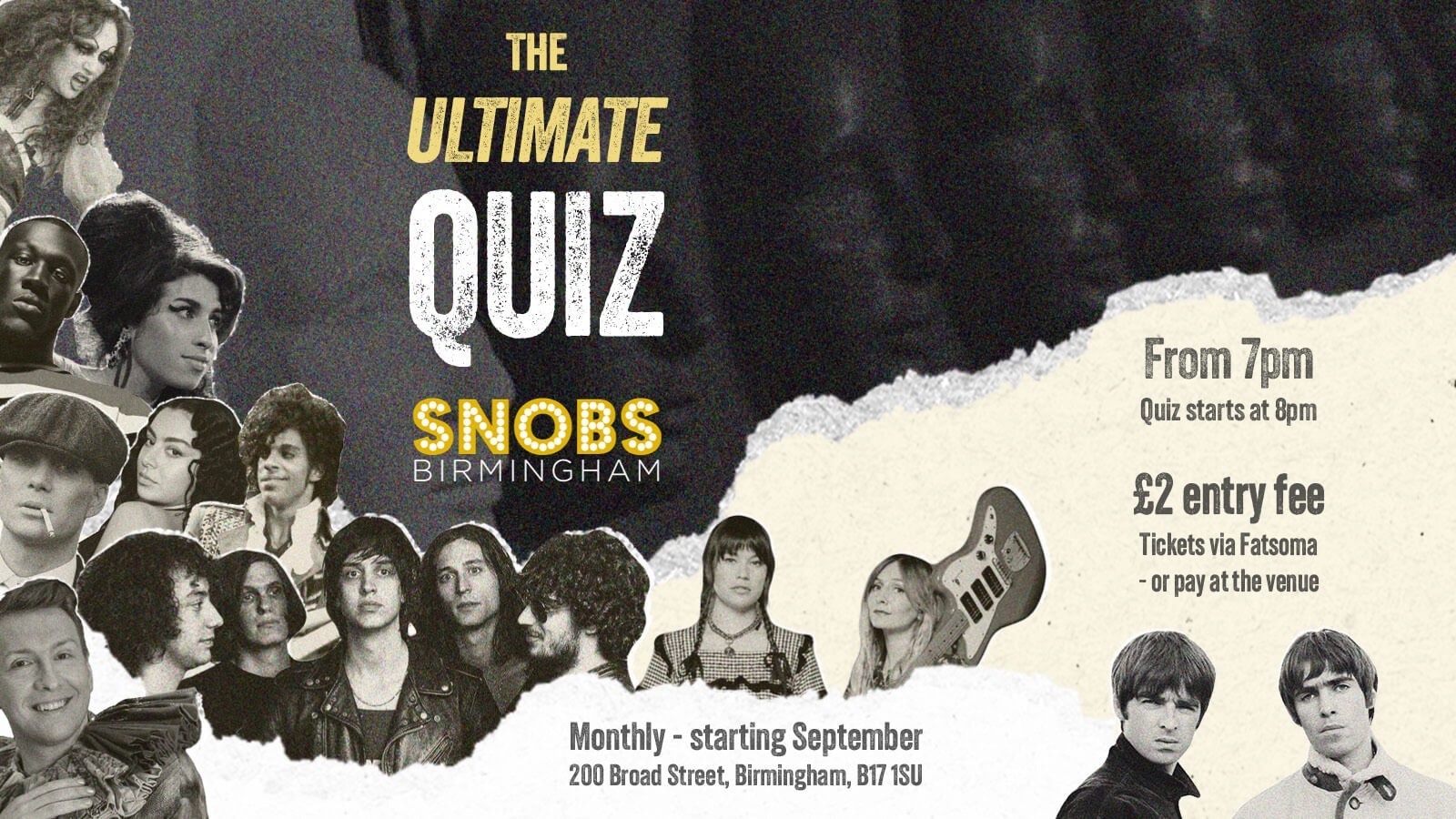 THE ULIMATE QUIZ @SNOBS BIRMINGHAM – MONDAY 22ND SEPTEMBER
