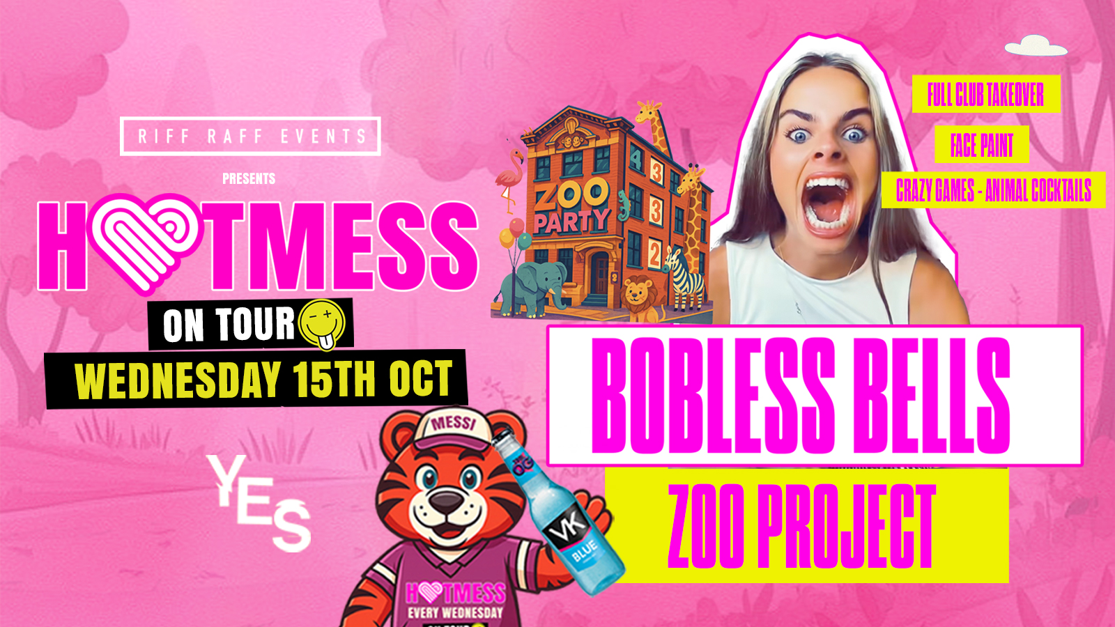 RIFF RAFF PRESENTS BOBLESS BELLS! at YES, Manchester on 5th Dec | Fatsoma