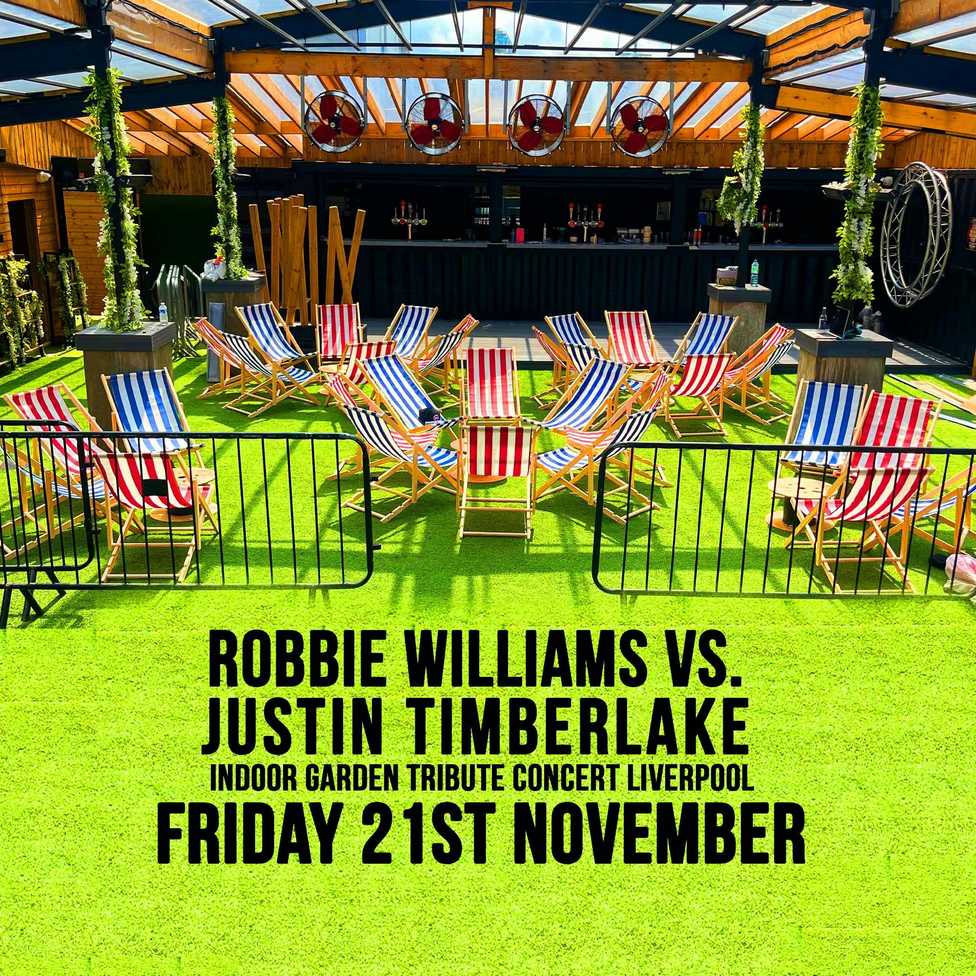 Robbie Williams Vs Justin Timberlake Live Tribute – Indoor Garden Concert