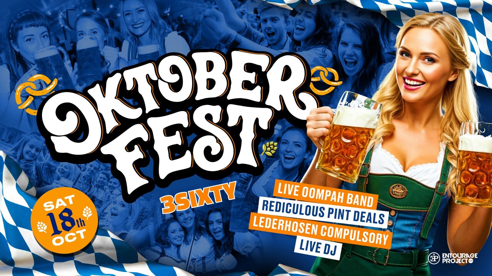 OKTOBERFEST 🍺🇩🇪 @ 3SIXTY (LIVE OOMPAH BAND/LONG TABLES/DOUBLE PINTS)