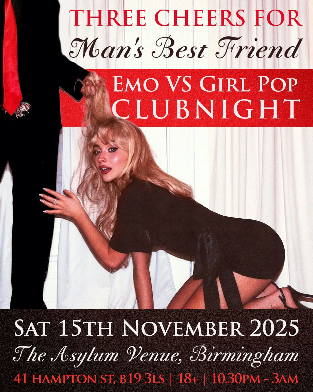 Three Cheers for Man’s Best Friend – Girl Pop vs Emo Clubnight