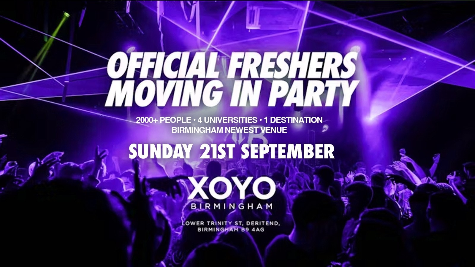 The Official Birmingham Freshers Moving in Party | Birmingham Freshers 2025 – Tickets Selling Fast 🚨
