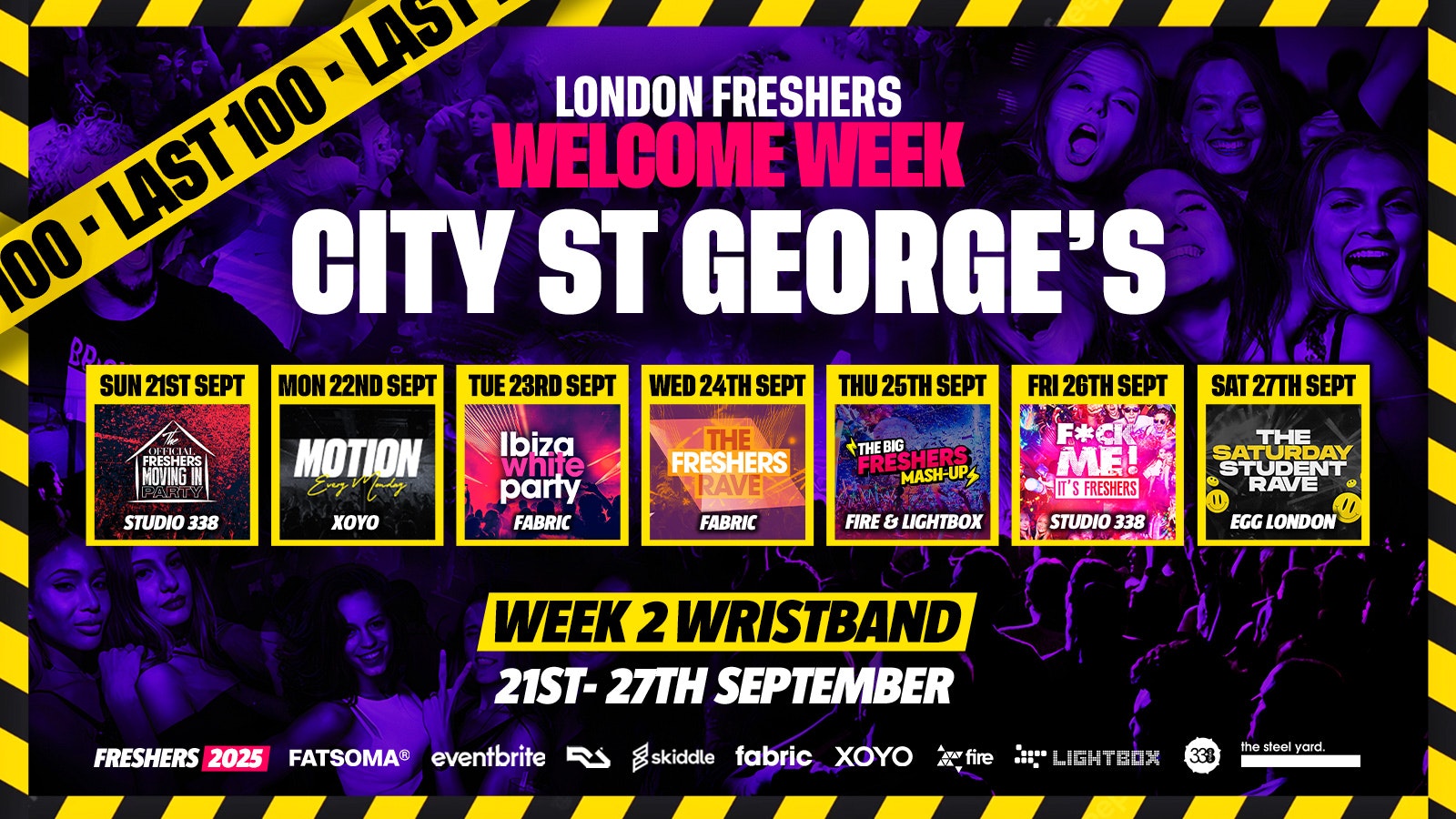 City St George’s University of London London Freshers – London Freshers Week 2025 – [Welcome Week] – LAST 100 ⚠️