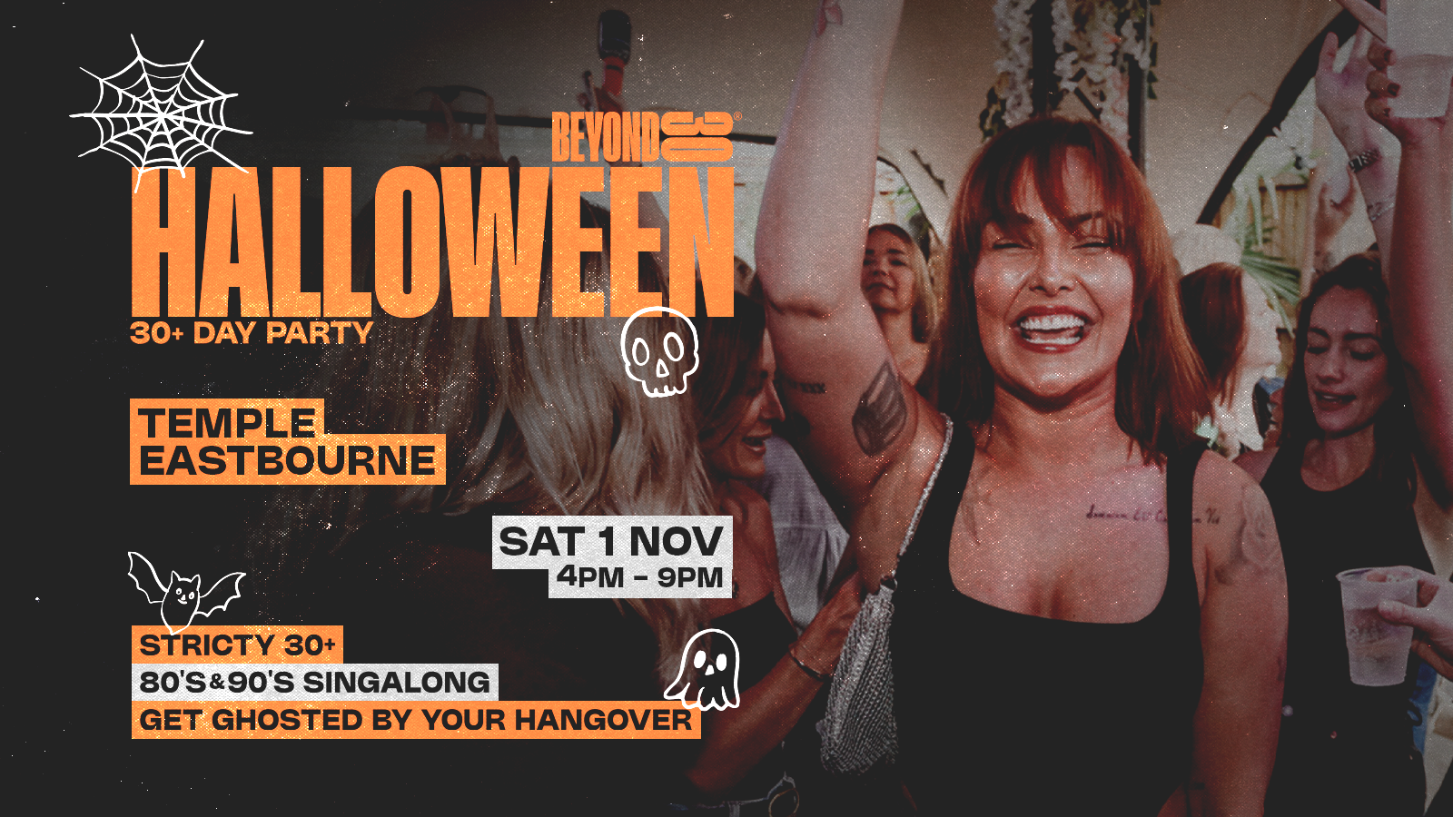 OVER 30s HALLOWEEN DAY PARTY – EASTBOURNE🎃
