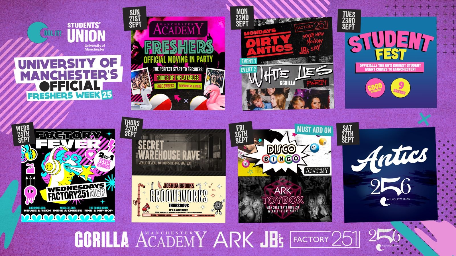 UNIVERSITY OF MANCHESTER’S OFFICIAL All Access Freshers Wristband 2025 🎟️ ‼️ 95% SOLD OUT ‼️