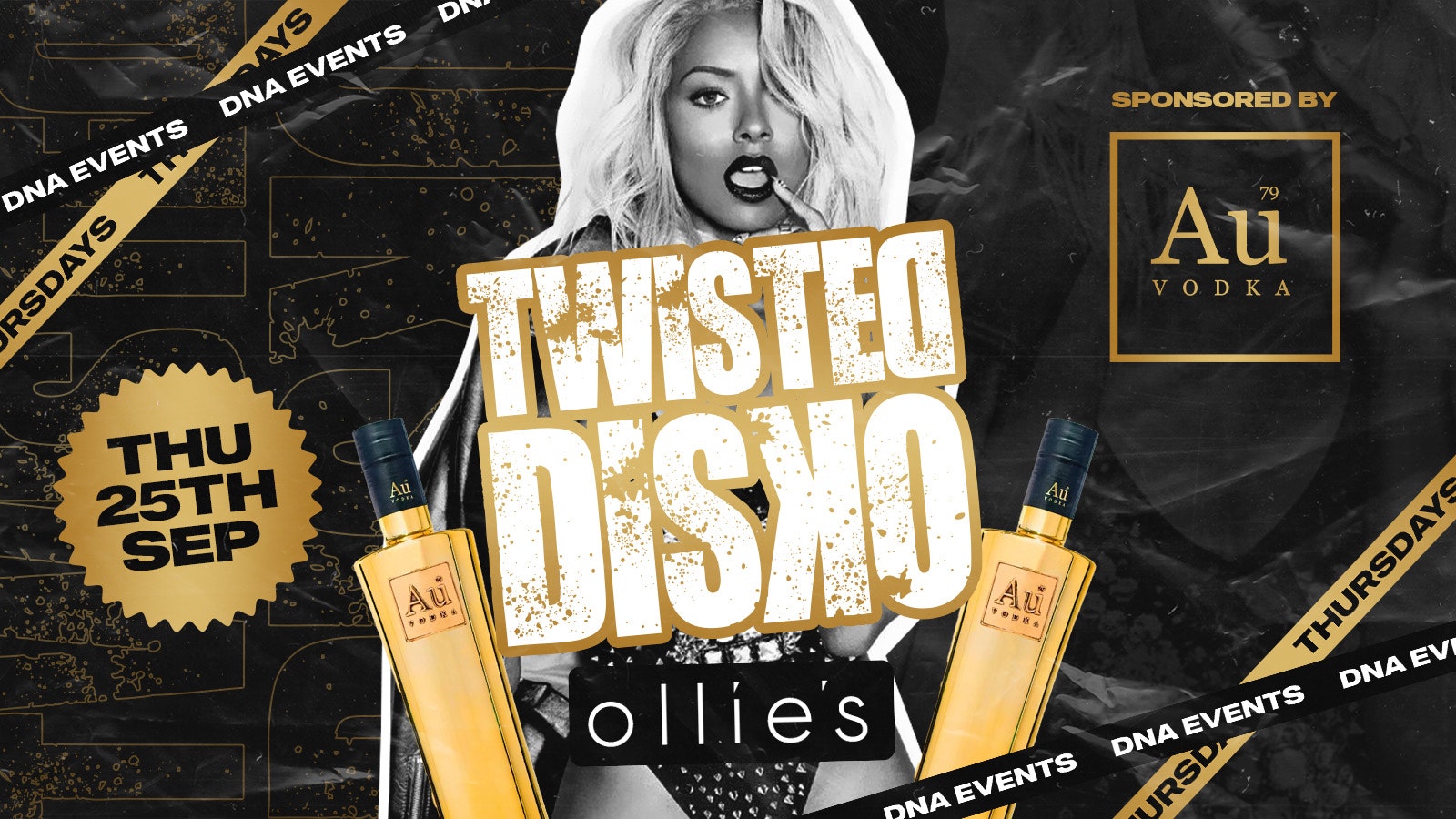 Twisted Disko Thursdays at Ollies – Sponsored by AU – £1 Entry & £4 Drinks! 🪩