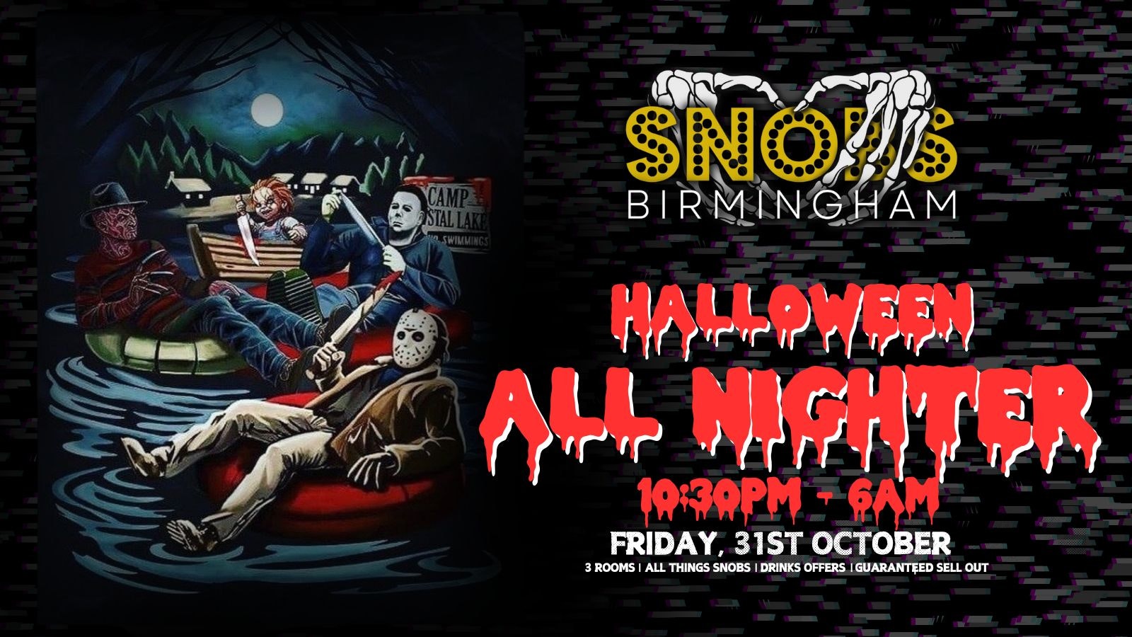 Rehab Friday HALLOWEEN ALL NIGHTER @ Snobs [LIMITED SPACES ON THE DOOR]💥 31/10