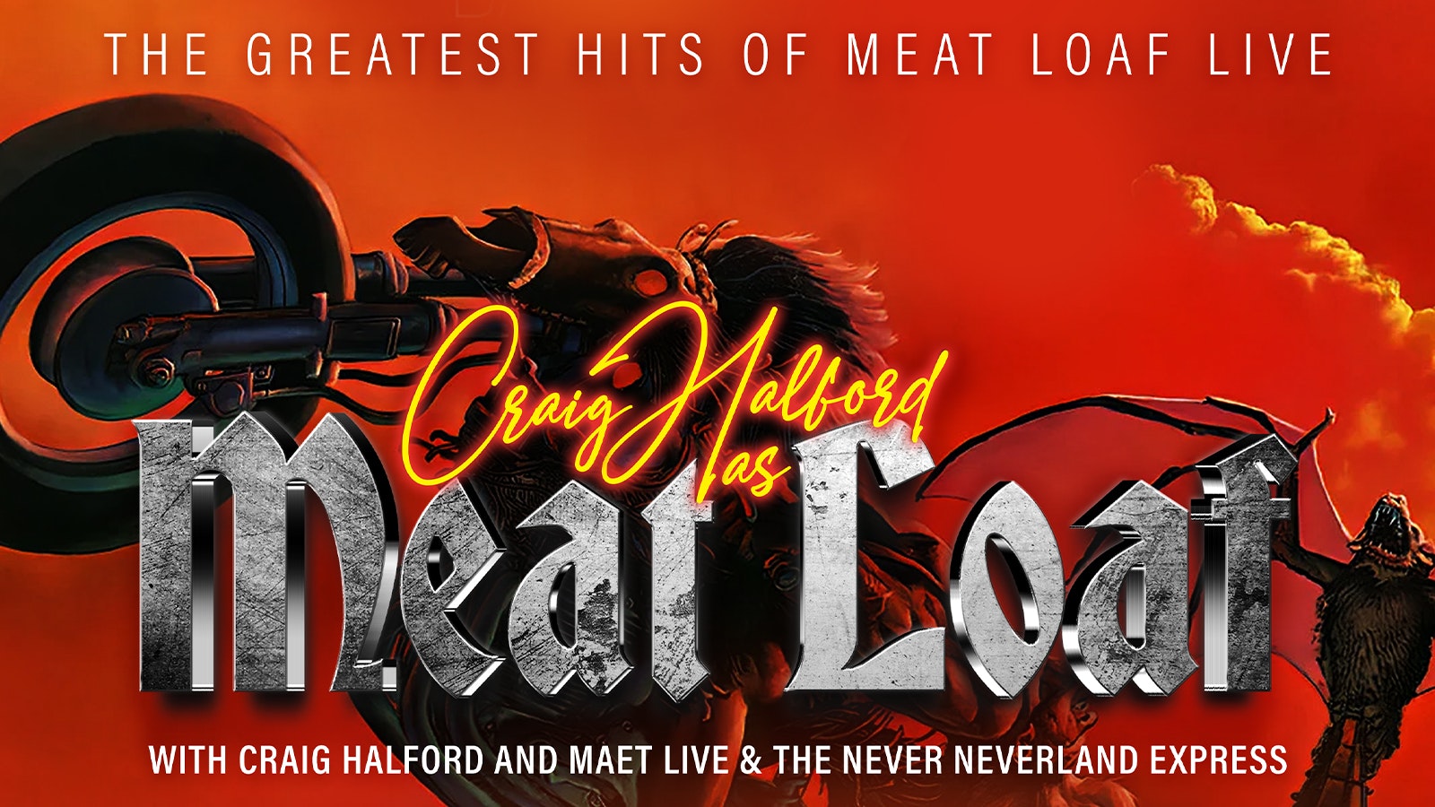 🦇 MEAT LOAF’S GREATEST HITS 🦇 with Europe’s No.1 tribute Maet Live – ⭐️⭐️⭐️⭐️⭐️