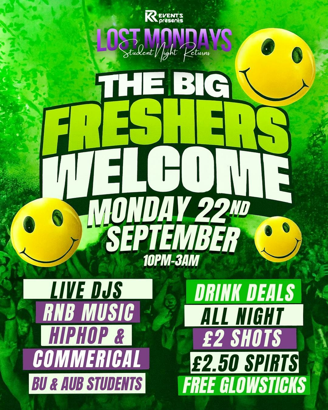Big Bournemouth Freshers Welcome Party! 🌴🍹 @ Lost Mondays