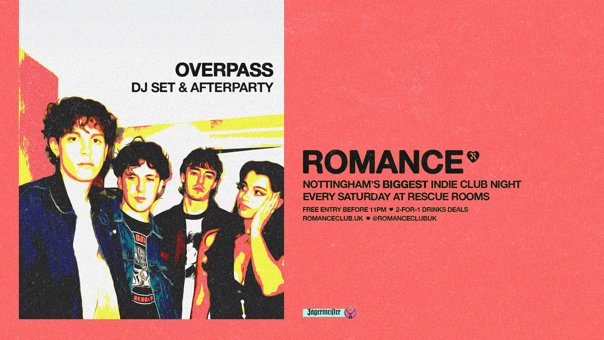 ROMANCE 💚 Overpass DJ Set 🩷 Nottingham’s biggest indie club night