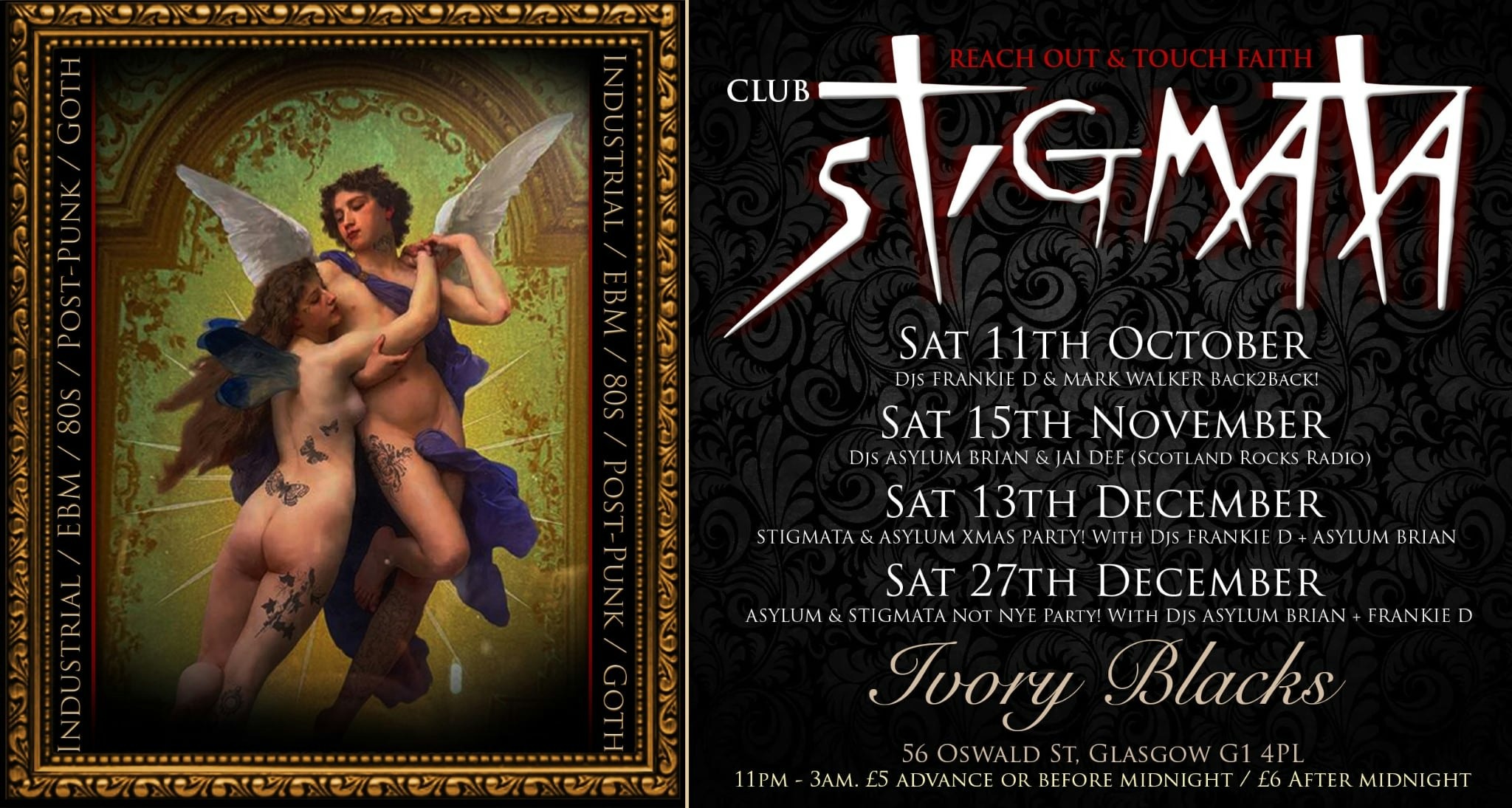 CLUB STIGMATA – October with DJ Frank D and Mark Walker 