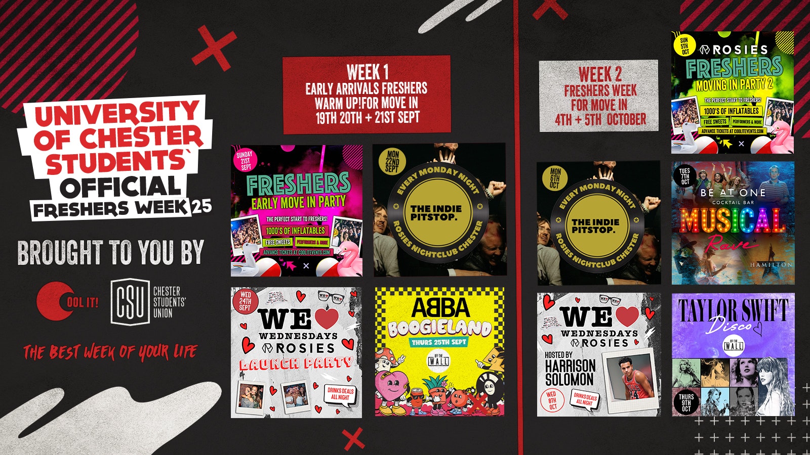 University Of Chester Students – OFFICIAL – All Access Freshers Wristband 2025