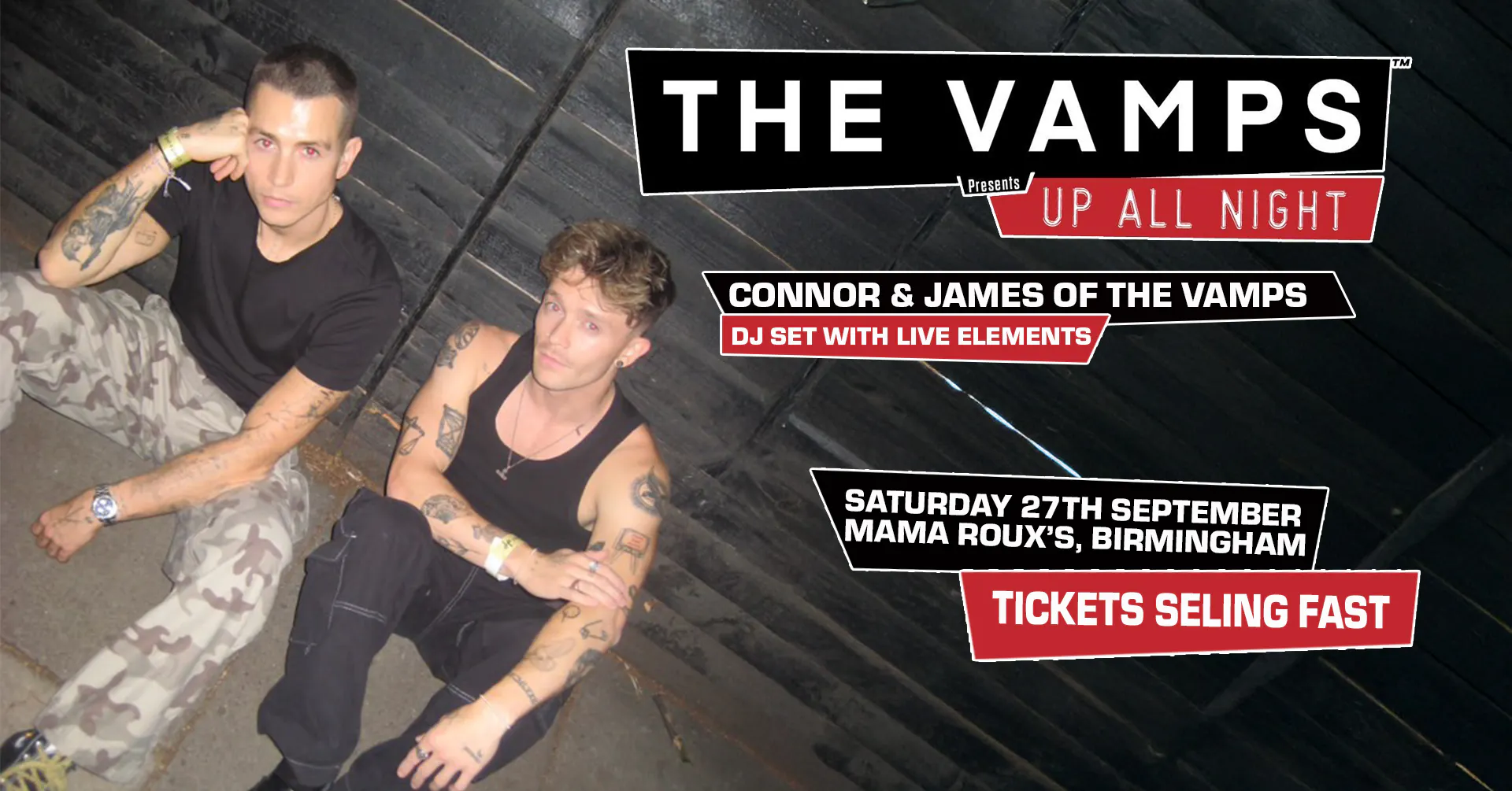 The Vamps Present: Up All Night at Mama Roux's, Birmingham on 27th
