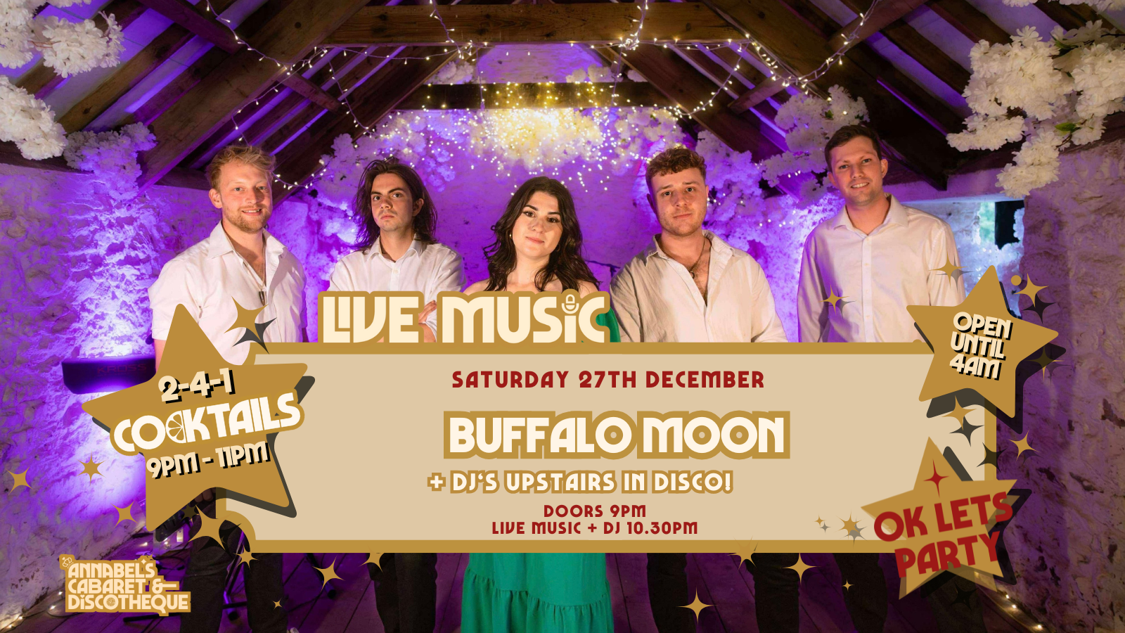 Live Music: BUFFALO MOON // Annabel’s Cabaret & Discotheque