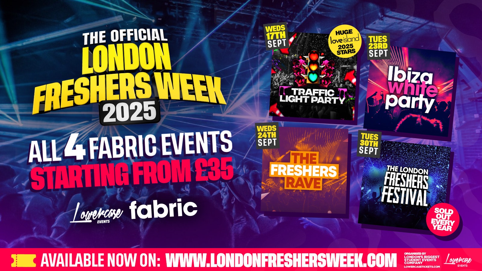THE OFFICIAL LONDON FRESHERS WEEK FABRIC PASS 🔥 ⚠️ON SALE NOW⚠️