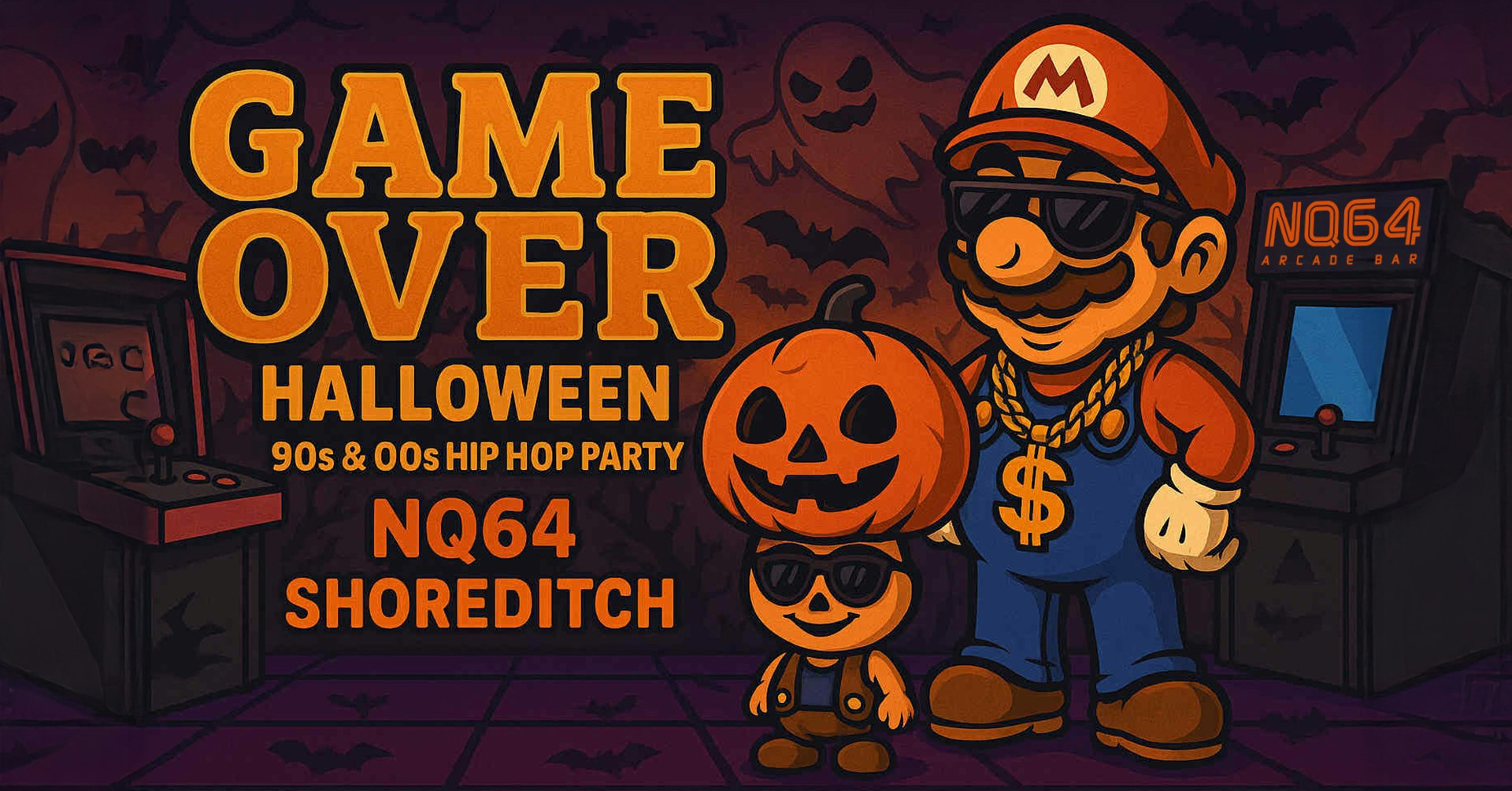 Game Over: 90s & 00s Hip Hop Halloween Party At NQ64