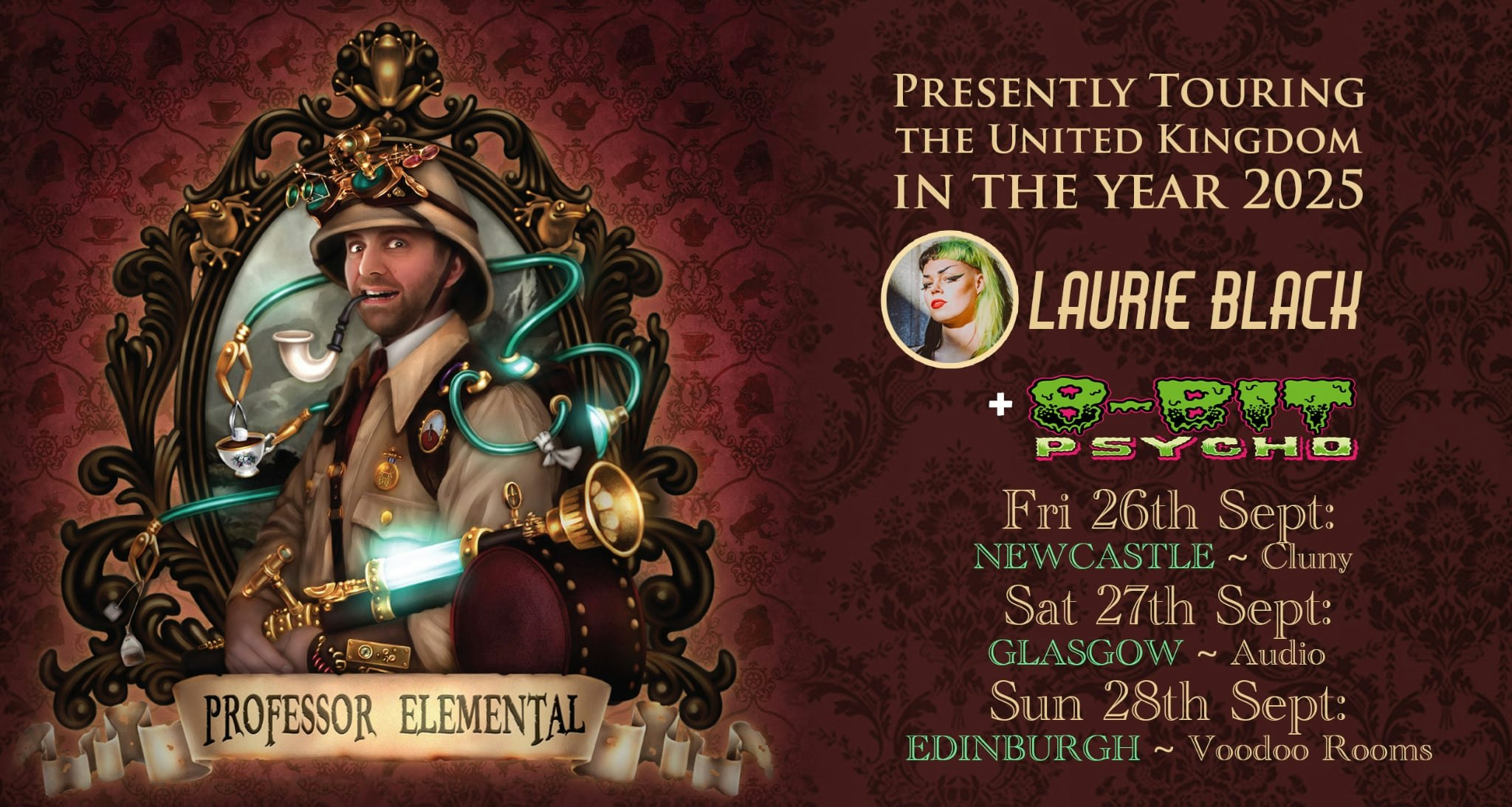 PROFESSOR ELEMENTAL + Laurie Black & 8-Bit Psycho| Glasgow