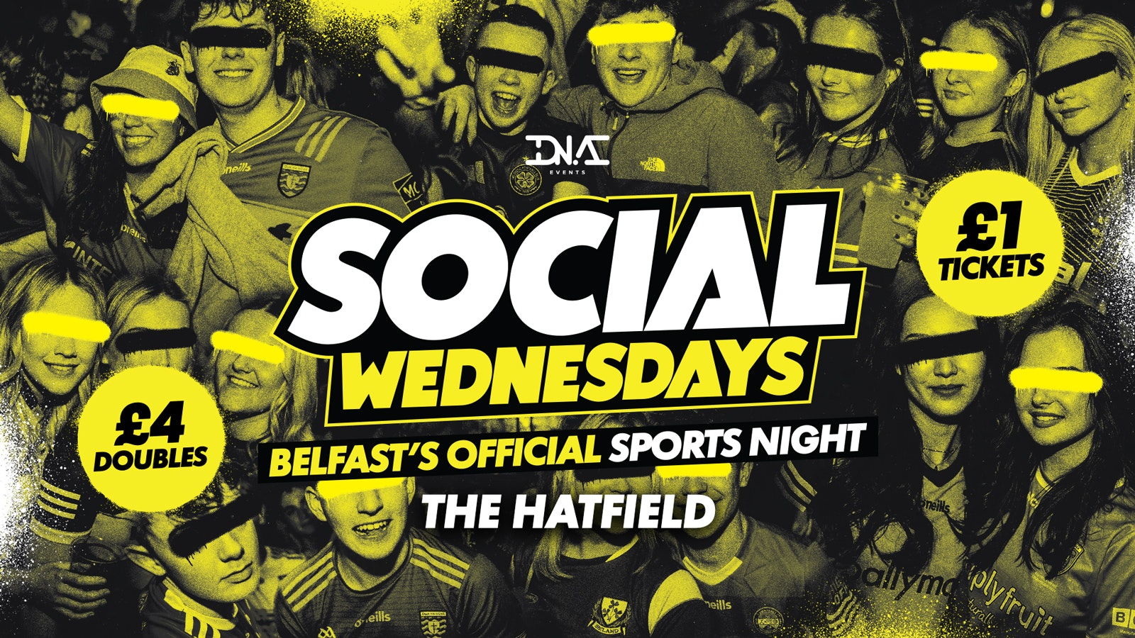Social Wednesdays at The Hatfield – Belfast’s Official Sports Night 🏉⚽️ – £4 DOUBLES!!!