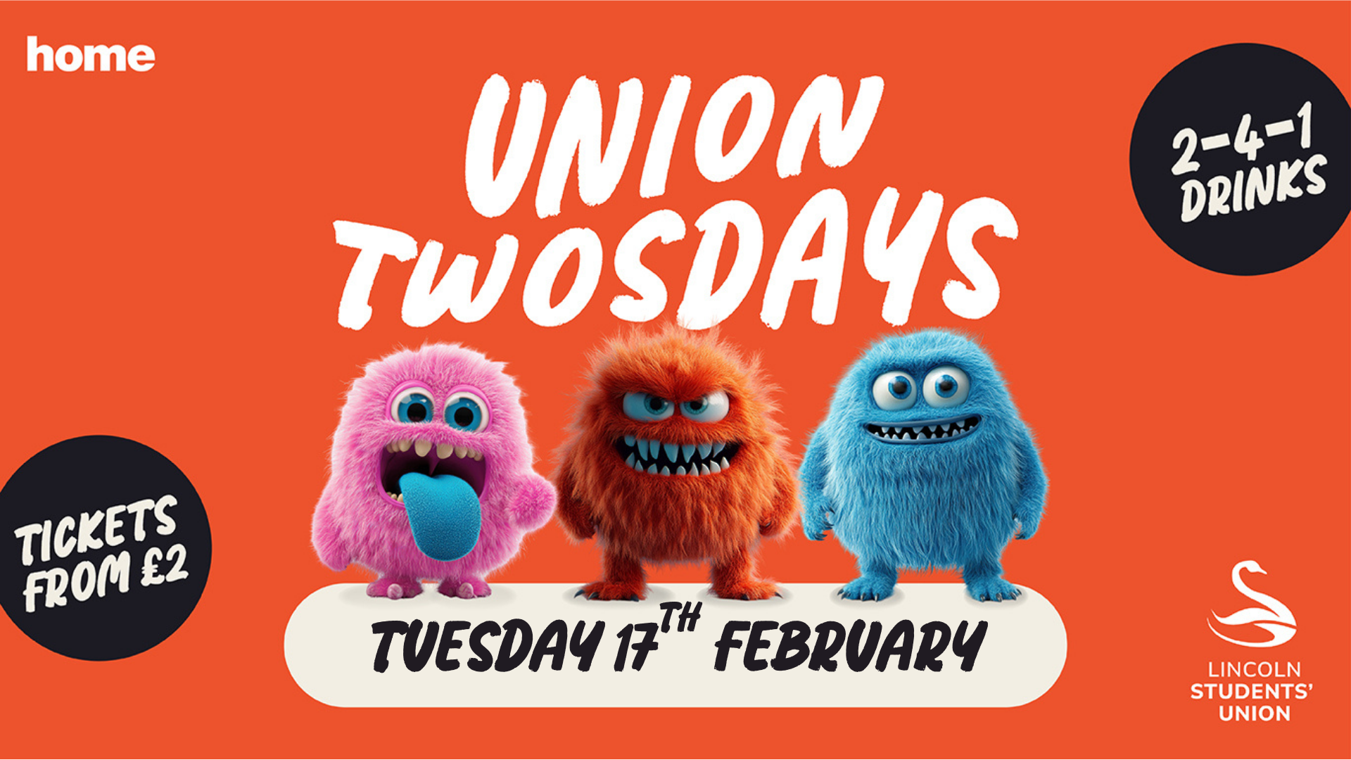 Union Twosdays – Tuesday 17th February