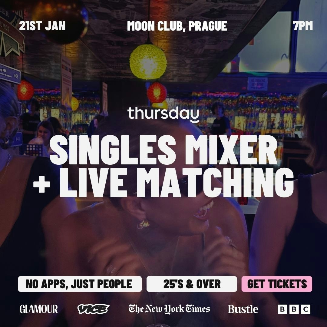 Thursday Prague | Singles Live Matching Night (on Wednesday!) | Moon Club, Prague 1 | CZ / EN