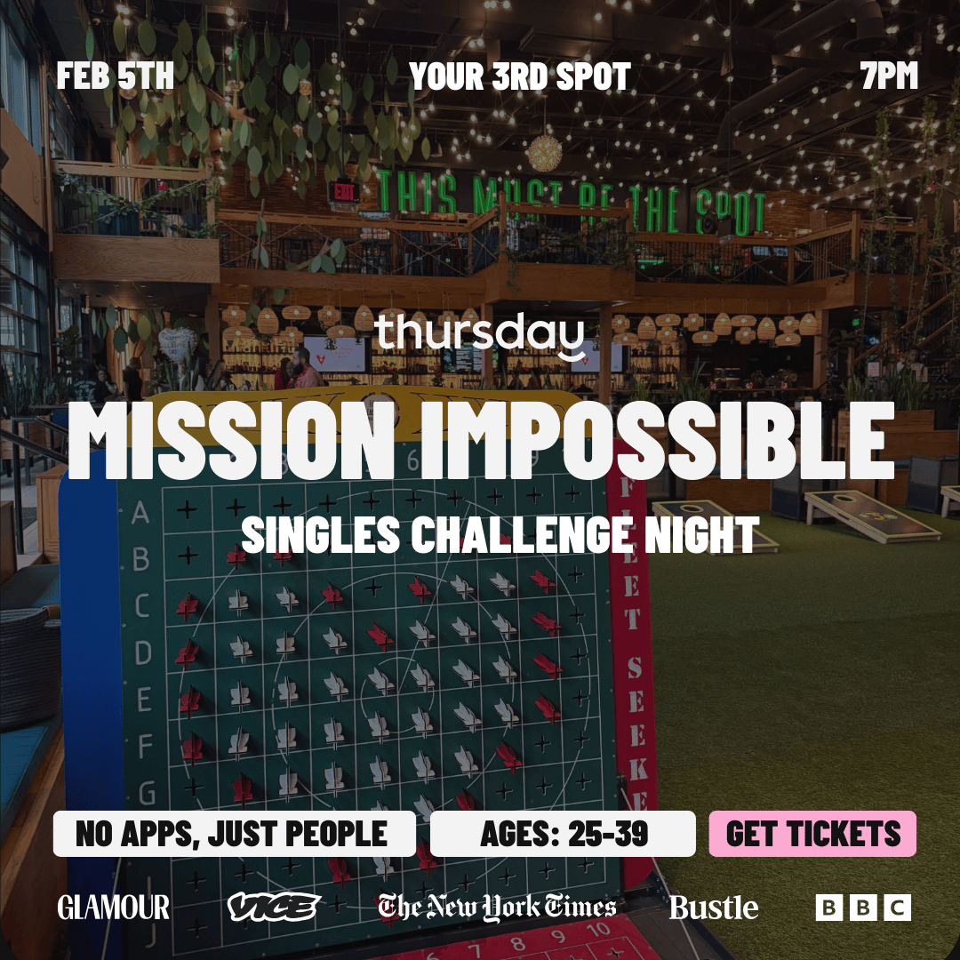 Thursday | Mission Impossible: Singles Challenge Night (Ages: 25-39) | Atlanta