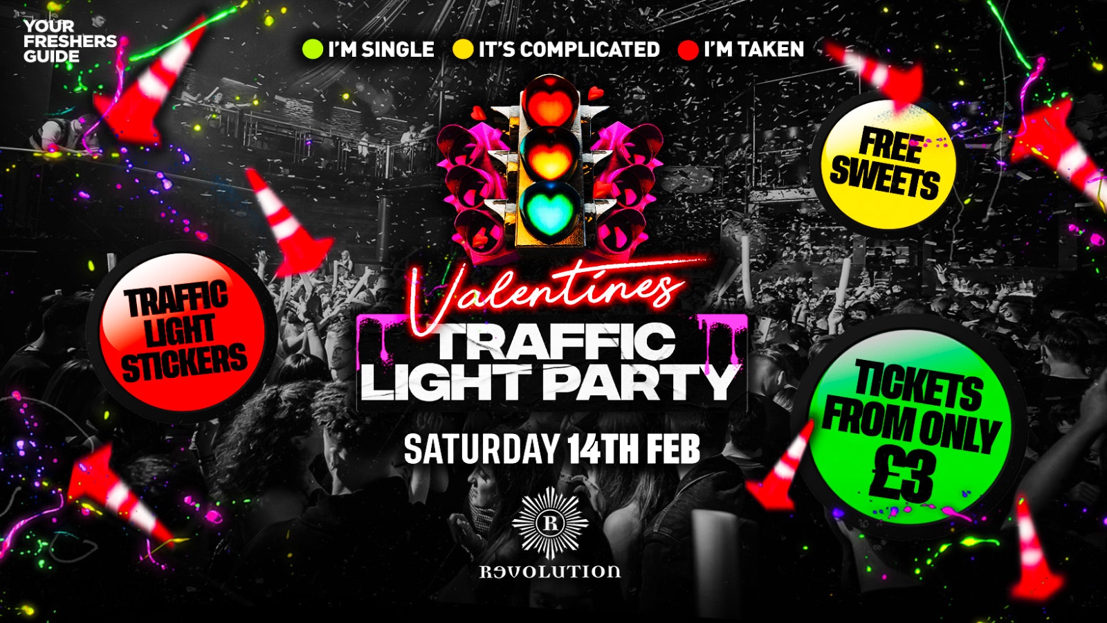 Valentines Traffic Light Party | Cardiff Freshers 2026