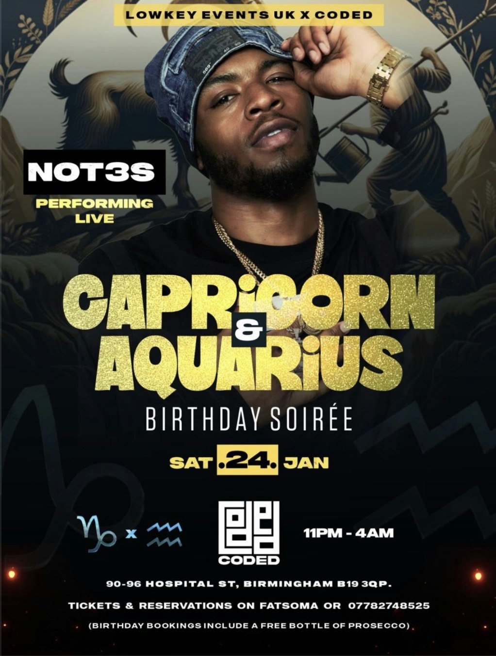 NOT3S PERFORMING LIVE BIRMINGHAM | CAPRICORN × AQUARIUS BIRTHDAY SOIRÉE
