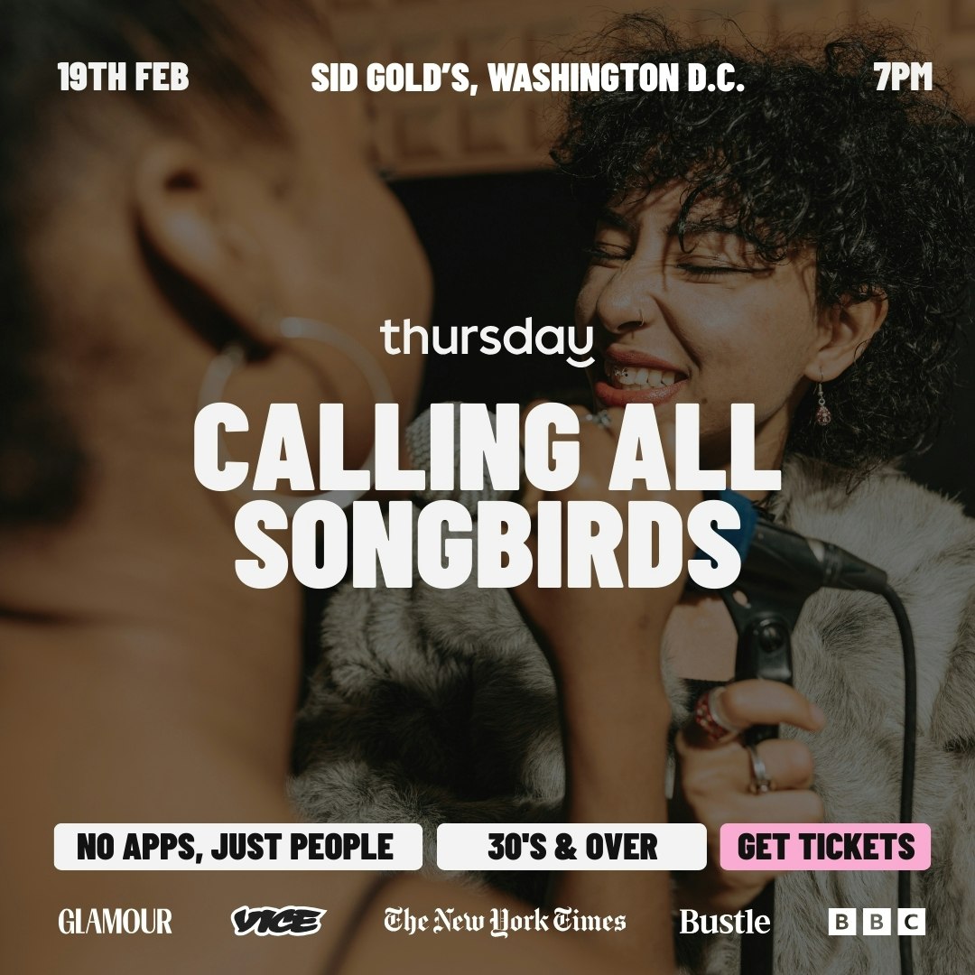 Thursday | Sid Gold’s Request Room (Singles Karaoke) | Washington D.C.