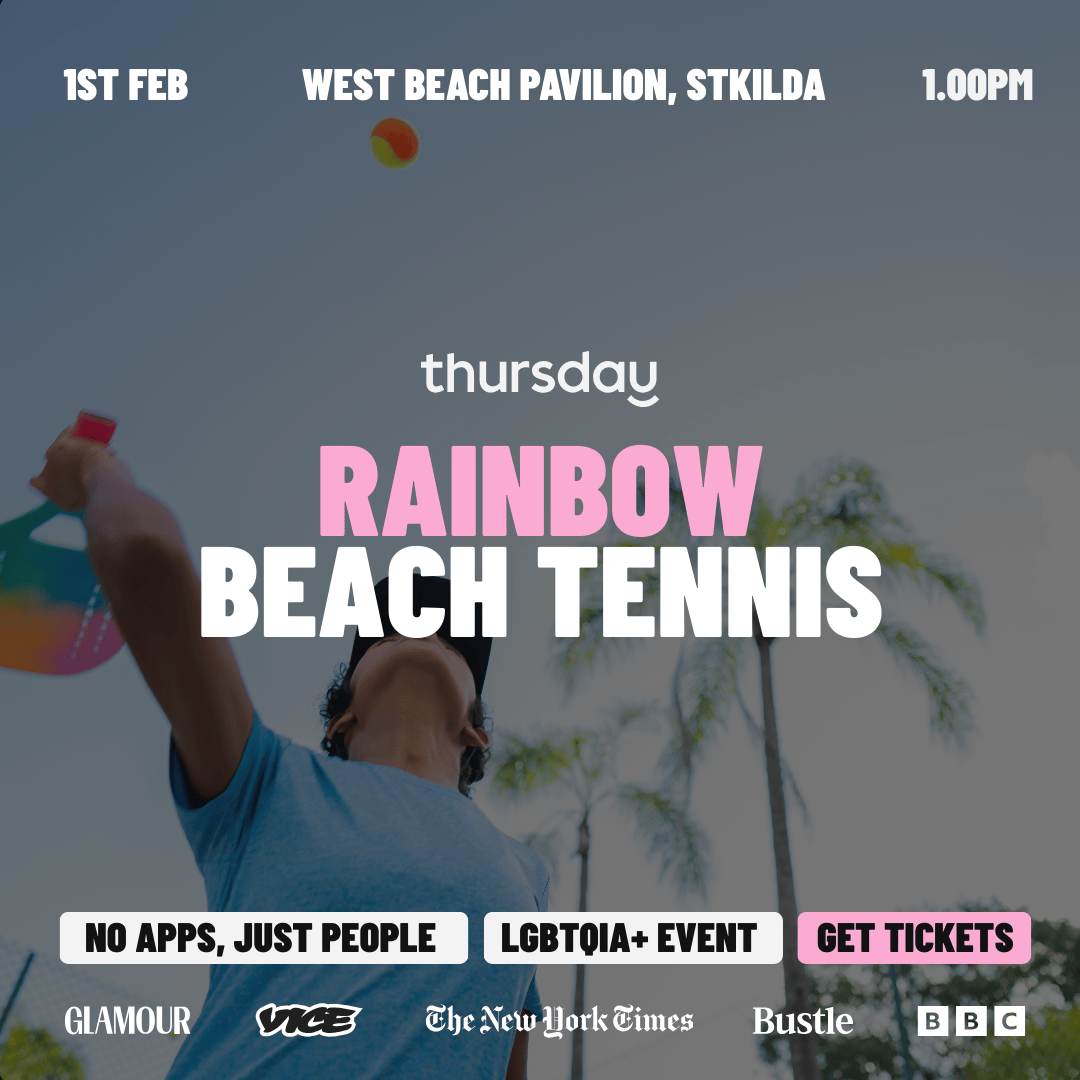 Sunday | LGBTQIA+ BEACH TENNIS DAY | St Kilda