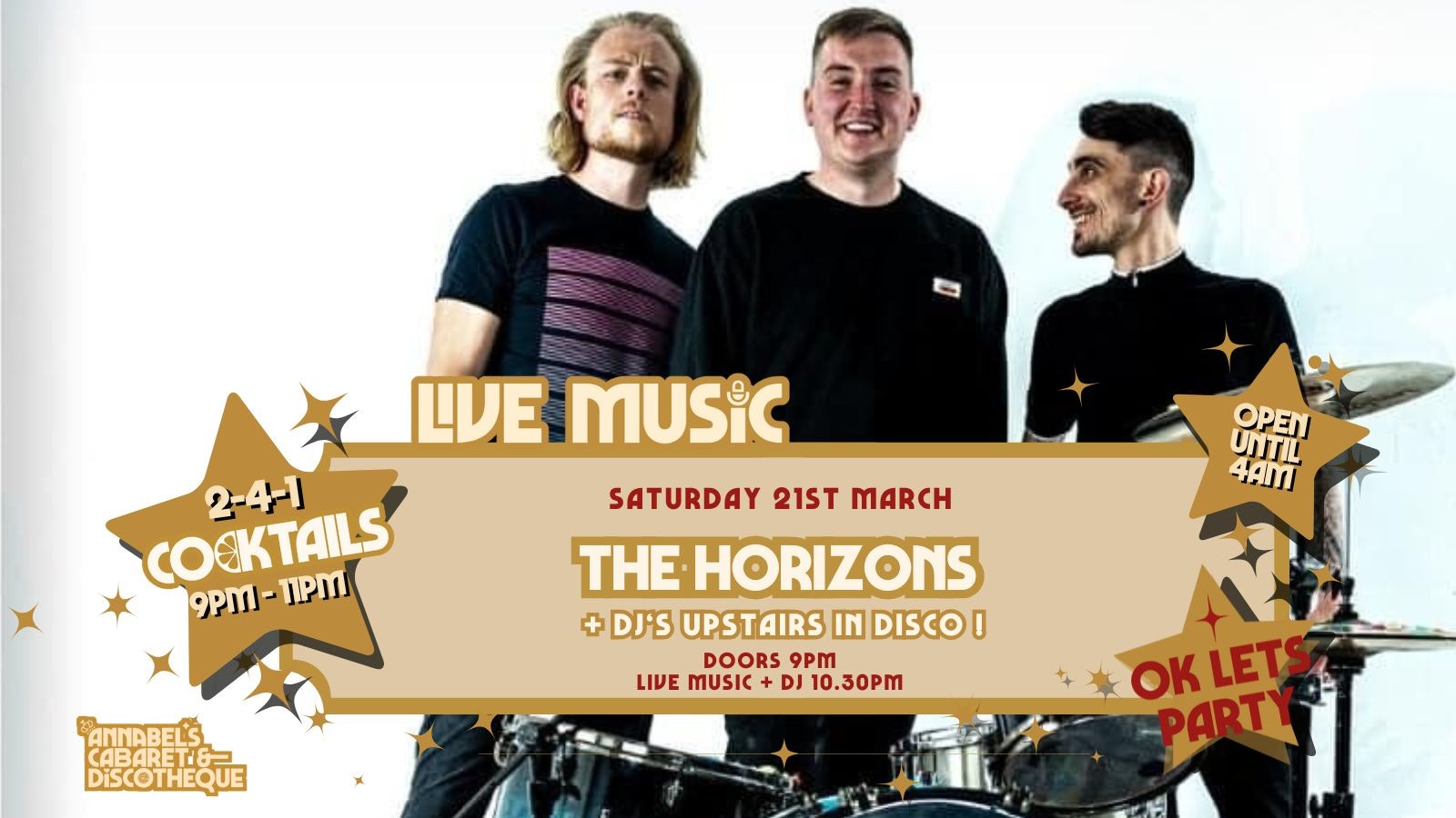 Live Music: THE HORIZONS // Annabel’s Cabaret & Discotheque