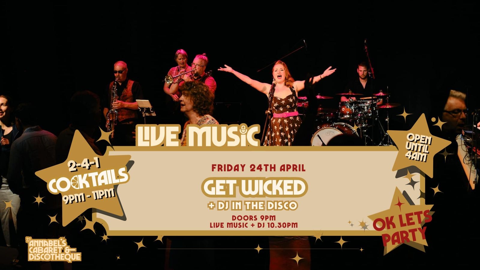Live Music: GET WICKED // Annabel’s Cabaret & Discotheque