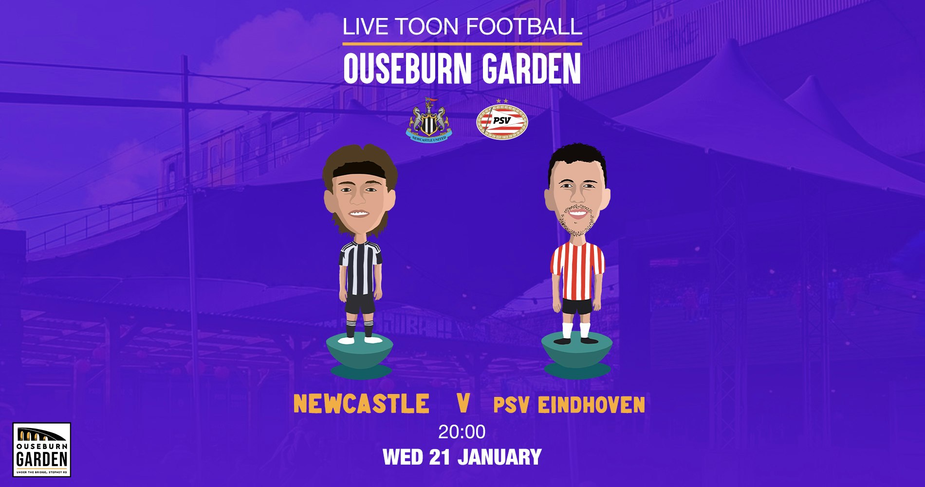 Newcastle vs PSV live @ Ouseburn Garden