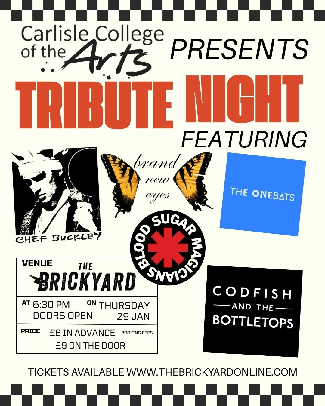 Carlisle College Of The Arts Presents – Tribute Night