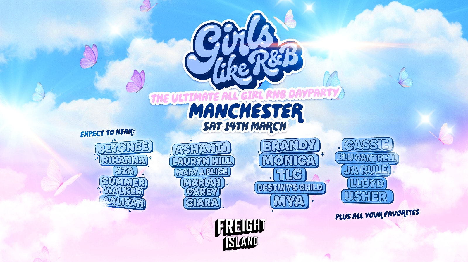 Girls Like R&B x Freight Island – Sat 14th March [TICKETS SELLING FAST!]