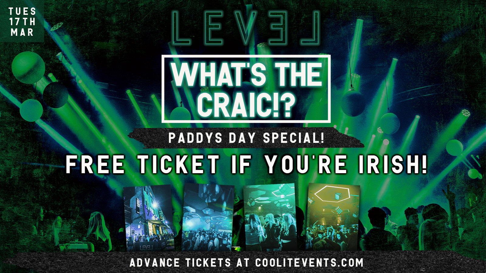 WHAT’S THE CRAIC 🍀🍻 – Paddy’s Day Special! FREE ENTRY if you’re Irish
