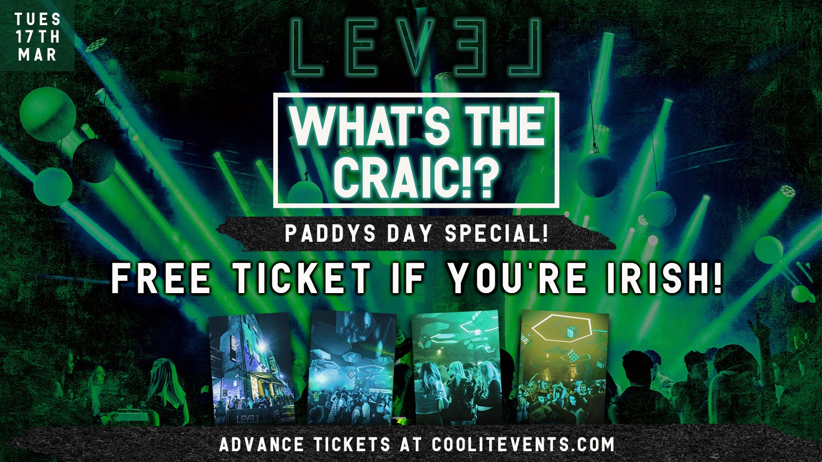 WHAT’S THE CRAIC 🍀🍻 – Paddy’s Day Special! FREE ENTRY if you’re Irish