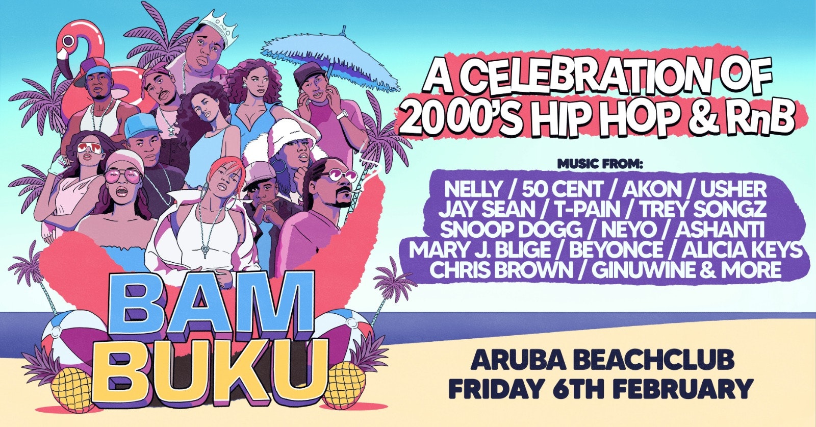 BAMBUKU – Bournemouth’s BIGGEST 00’s RnB Throwback Party @Aruba